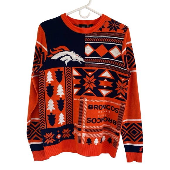 NFL Sweaters - Denver Broncos NFL Festive Fan Sweater - NWOT - Men’s Small/Women’s M/L
